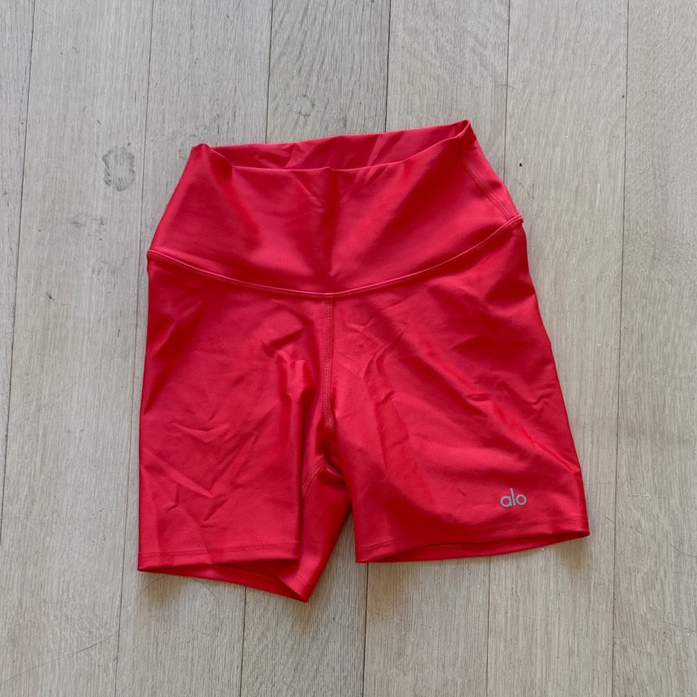 ALO Yoga Women's Bright Red Bike Shorts